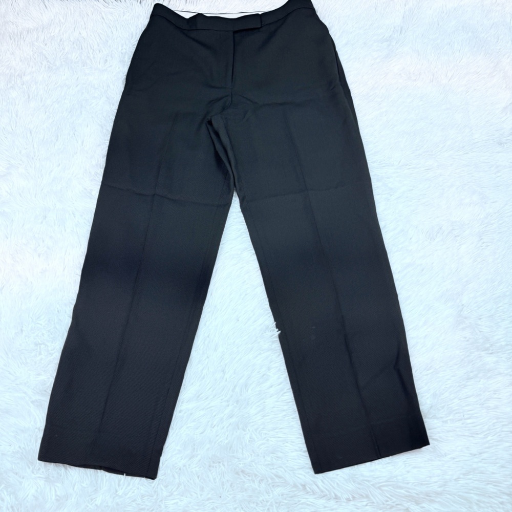 Partow high‎ waisted straight leg wool Dress Pants in black